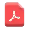Red PDF document file icon.